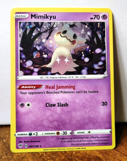 POKEMON MIMIKYU 081/189 COSMOS HOLO DARKNESS ABLAZE NM NEAR MINT - Image 1