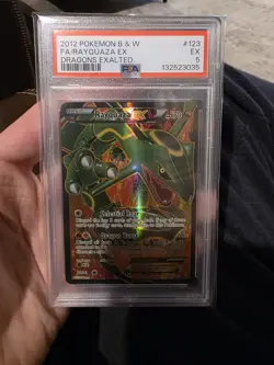 Pokemon 2012 Rayquaza EX Full Art 123/124 Dragons Exalted Ultra Rare Holo PSA 5 - Image 1