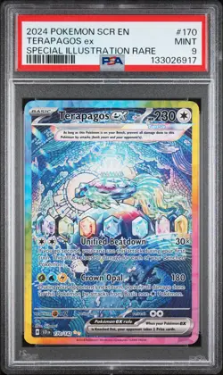 2024 POKEMON SCR EN-STELLAR CROWN SPECIAL ILLUSTRATION RARE TERAPAGOS EX PSA 9 - Image 1