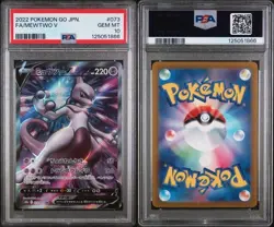 2022 Pokemon GO Mewtwo V 073/071 PSA 10 GEM MINT Japanese Full Art - Image 1