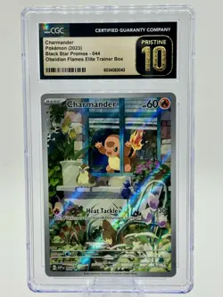 🌟LOW POP PROMO🌟Pokemon Obsidian Flames ETB Promo Charmander #44 CGC PRISTINE - Image 1