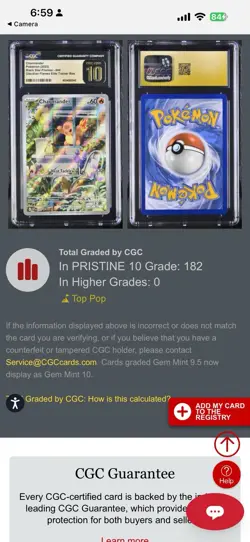 🌟LOW POP PROMO🌟Pokemon Obsidian Flames ETB Promo Charmander #44 CGC PRISTINE - Image 3