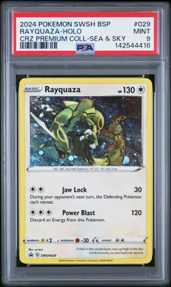 (PSA 9) Pokemon: Crown Zenith – Rayquaza #SWSH029 [Cosmos Holo] - Image 1