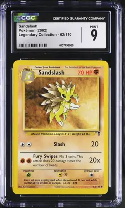 Pokemon English Sandslash 62/110 2002 Legendary Collection CGC 9 not PSA - Image 1