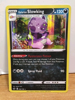 POKEMON GALARIAN SLOWKING 098/198 HOLO RARE CHILLING REIGN LP - Image 1