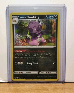 POKEMON GALARIAN SLOWKING 098/198 HOLO RARE CHILLING REIGN LP - Image 3
