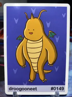 Dragonite - Droogooneet #149 Pookiemoot Series 1 Custom Fan Art Pokemon - Image 1