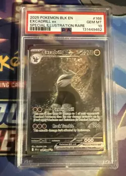 PSA 10 EXCADRILL EX 168/086 SPECIAL ILLUSTRATION RARE BLACK BOLT POKEMON - Image 1