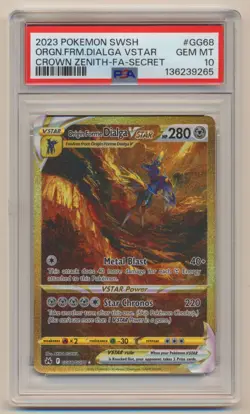 PSA 10 Pokemon Crown Zenith Secret Origin Forme Dialga VStar GG68/GG70 GEM MINT! - Image 1
