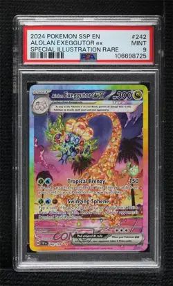 Alolan Exeggutor ex Special Illustration Rare Pokemon SV08: Surging Sparks PSA 9 - Image 1