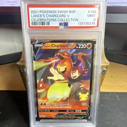 Pokemon Lance's Charizard V SWSH133 Promo Holo SWSH Sword & Shield PSA 9 - Image 1