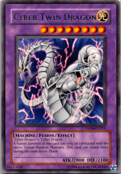 Yu-Gi-Oh! Cyber Twin Dragon DP04-EN011 Rare Unlimited LP - Image 1