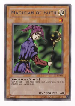 Yugioh Magician of Faith DB1-EN163 Rare LP - Image 1