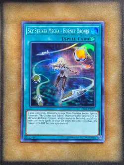 Yugioh Sky Striker Mecha - Hornet Drones DASA-EN033 Super Rare NM - Image 1
