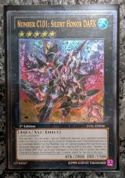 Yu-Gi-Oh Number C101: Silent Honor DARK 1st Edition Ultimate Rare LVAL-EN046 NM - Image 1
