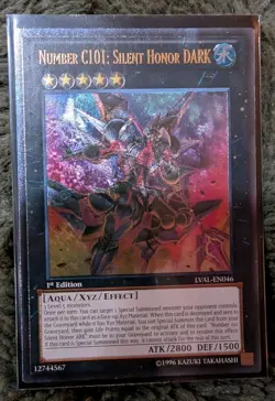 Yu-Gi-Oh Number C101: Silent Honor DARK 1st Edition Ultimate Rare LVAL-EN046 NM - Image 2