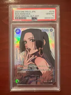 2023 One Piece English OP04 Boa Hancock OP01-078 Special Alternate Art PSA 10 - Image 1