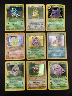 Vintage Holo Rare Pokemon Card Lot WOTC 1999-2000 Nidoking & Nidoqueen MP/HP - Image 1