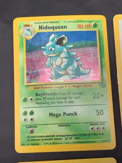 Vintage Holo Rare Pokemon Card Lot WOTC 1999-2000 Nidoking & Nidoqueen MP/HP - Image 2