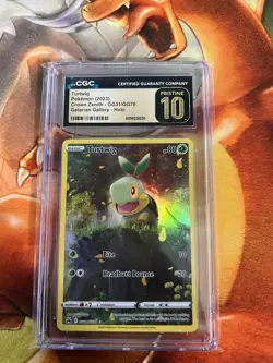 Turtwig GG31/GG70 Crown Zenith CGC Pristine Graded 10 Pokemon Trading Card Game - Image 1