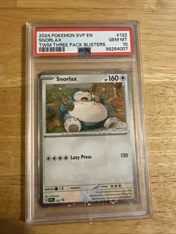Snorlax 122 Sv: Scarlet & Violet Promo Cards Holo Psa 10 - Image 1