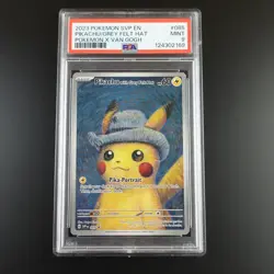 PSA 9 Pikachu with Grey Felt Hat SVP 085 Pokemon Van Gogh Graded Card - Image 1