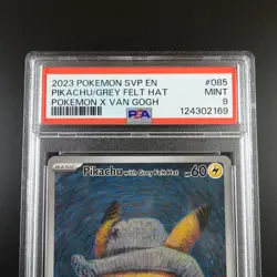 PSA 9 Pikachu with Grey Felt Hat SVP 085 Pokemon Van Gogh Graded Card - Image 2