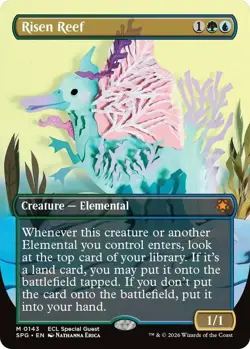 x1 Risen Reef - Borderless M MTG Special Guests M/NM, English - Image 1