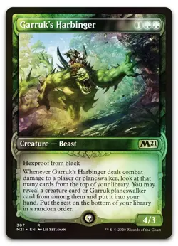 Garruk's Harbinger (Showcase) #307 (Foil) (NM) Core Set 2021 M21 Magic MTG - Image 1