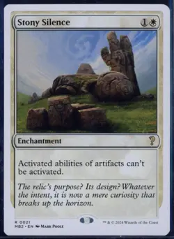 MtG MB2 Stony Silence #21 White Border - Image 1