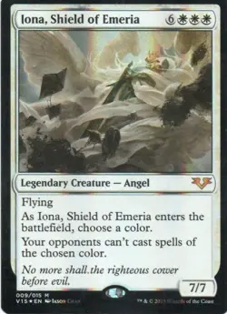 MTG: From the Vault: Angels: Foil Iona, Shield of Emeria: LP Condition - Image 1