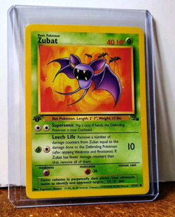 POKEMON ZUBAT 57/62 1ST EDITION FOSSIL MP - Image 5