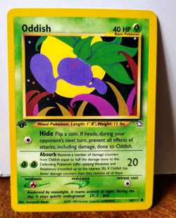 POKEMON ODDISH 68/111 1ST EDITION NEO GENESIS MP - Image 1