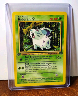 POKEMON NIDORAN 57/64 1ST EDITION JUNGLE LP - Image 3
