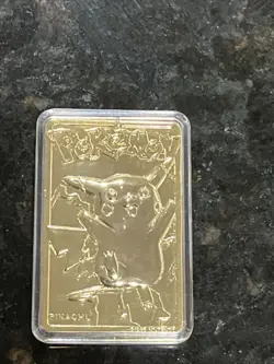 1999 Burger King Pokemon Pikachu Trading Card Gold Plated 23K Nintendo Rare - Image 1