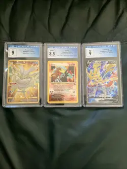 Pokemon TCG CGC Graded Lot of 3 NM-M Zacian V/Frosmoth V/Entei Movie Promo - Image 1