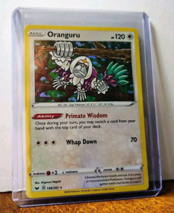 POKEMON ORANGURU 148/202 HOLO RARE SWORD & SHIELD BASE SET NEAR MINT - Image 3