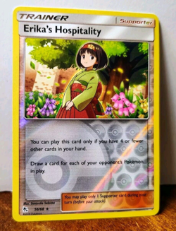 POKEMON ERIKA'S HOSPITALITY 56/68 REVERSE HOLO HIDDEN FATES LP - Image 1