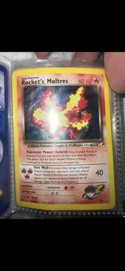 Pokemon TCG Rocket's Moltres Gym Heroes 12/132 Holo Unlimited Holo Rare - Image 1