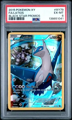 2015 POKEMON XY BLACK STAR PROMOS #XY79 FULL ART/LATIOS PSA 6 - Image 1