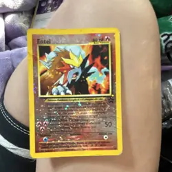 Pokemon Entei Wotc Promo Reverse Holo 34/53 80 HP Protective Flame Card - Image 1