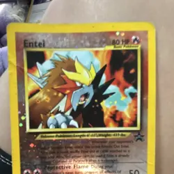 Pokemon Entei Wotc Promo Reverse Holo 34/53 80 HP Protective Flame Card - Image 2