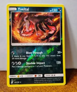 POKEMON YVELTAL 139/236 REVERSE HOLO RARE UNIFIED MINDS NEAR MINT - Image 1