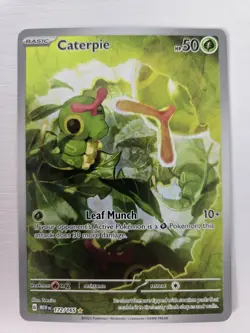 Caterpie 172/165 Illustration Rare SV Scarlet & Violet 151 Pokemon - Image 1