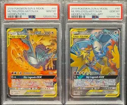 SEQUENTIAL PSA 10 MOLTRES ZAPDOS ARTICUNO GX 44 66 HIDDEN FATES SUN MOON POKEMON - Image 1