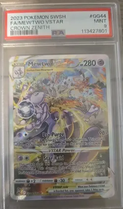 2023 Pokemon SWSH Crown Zenith Mewtwo VSTAR Galarian Gallery #GG44/GG70 - Image 1