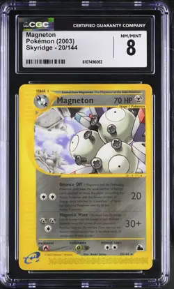 Pokemon English Magneton 20/144 2003 Skyridge Rare CGC 8 not PSA - Image 1