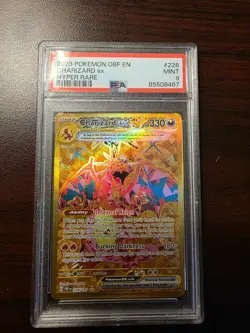2023 Pokemon OBF Charizard ex Hyper Rare #228 PSA 9 Mint – Gold Full Art – Ultra - Image 1