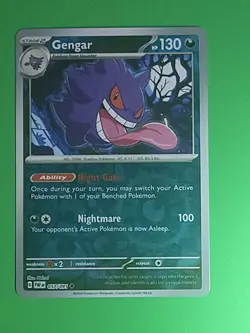 2024 Pokemon Paldean Fates Gengar Reverse Holo #57/91 - Image 1