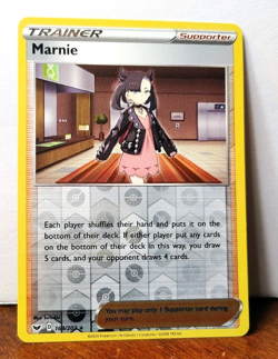 POKEMON MARNIE 169/202 REVERSE HOLO RARE TRAINER SWORD & SHIELD LP-NM - Image 1